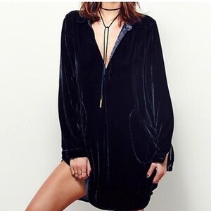 Free People x CP Shades Velvet Mini Dress